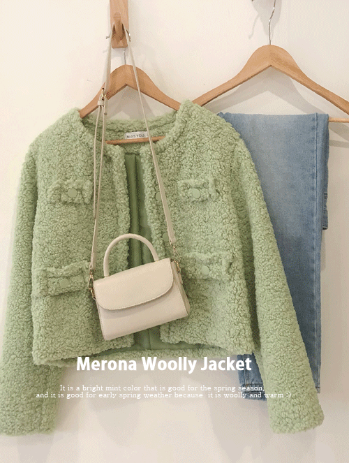 메로나 뽀글이 양털자켓